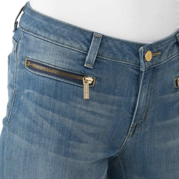 Michael KORS Denim Izzy Skinny Jeans with Zipper Pockets Size 10 - Picture 2 of 12